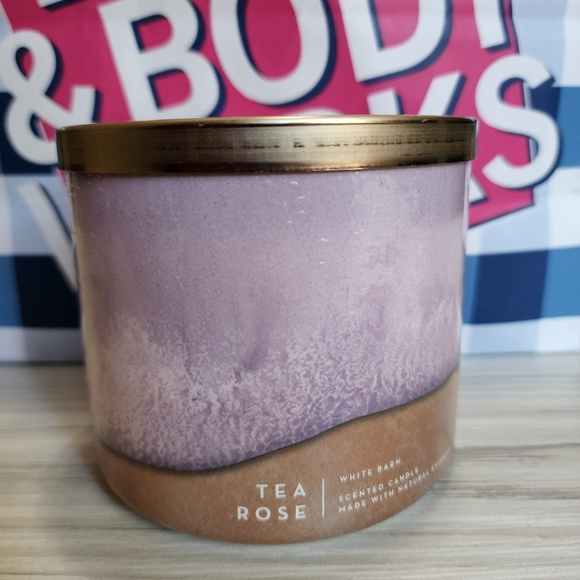 Bath & Body Works Other - Bath and Body Works 3 Wick 14.5 oz Tea Rose Candle NWT